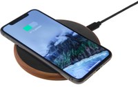 Woodcessories EcoPad Cuir/Bois - Chargeur induction sans fil Qi 10W