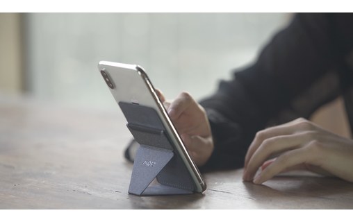 MOFT X Phone Stand Gris Sidéral - Support pliable pour iPhone et smartphone