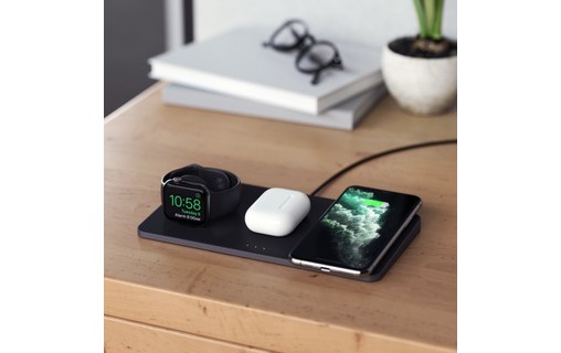 Satechi Trio Wireless Charging Pad Gris Sidéral - Station de charge sans fil Qi