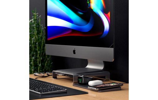 Satechi Trio Wireless Charging Pad Gris Sidéral - Station de charge sans fil Qi