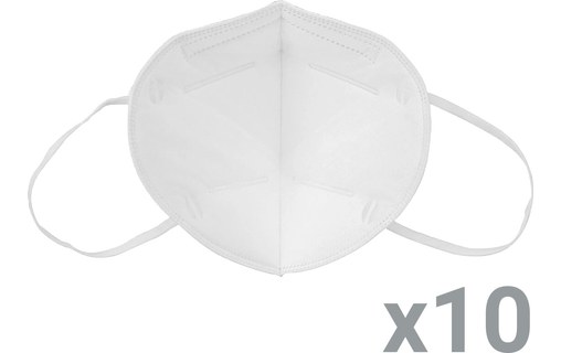 Lot de 10 masques de protection KN95 (FFP2)