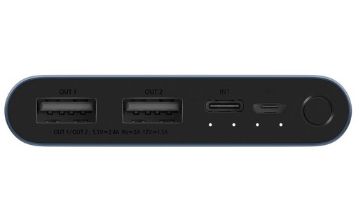 Xiaomi Mi Power Bank 3 Noir - Batterie externe 10000 mAh 18W USB