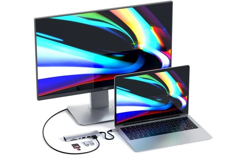 Satechi USB-C Multi-Port Adapter Argent - Dock USB-C 7 ports