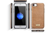Etui en cuir véritable Fashional Marron iPhone 7/8