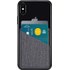 Porte-cartes adhésif 2 emplacements pour iPhone et smartphone - Gris