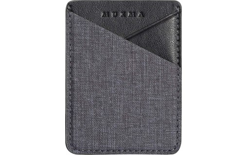 Porte-cartes adhésif 2 emplacements pour iPhone et smartphone - Gris