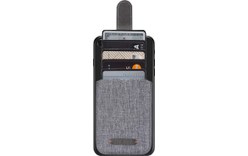 Porte-cartes adhésif 5 emplacements anti RFID pour iPhone et smartphone - Gris