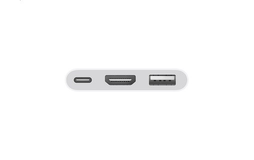 Apple Adaptateur multiport AV numérique USB-C - HDMI 4K, USB 3.0 et charge USB-C