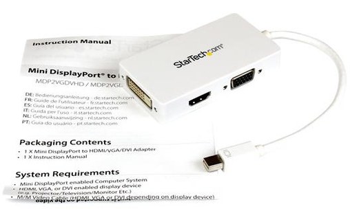 StarTech.com Adaptateur de voyage Mini DisplayPort vers VGA / DVI / HDMI - Conve