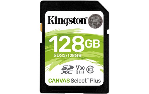 Kingston Technology Canvas Select Plus mémoire flash 128 Go SDXC Classe 10 UHS-I