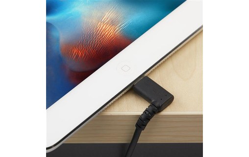 StarTech.com Câble Lightning vers USB coudé de 1 m - Certifié Apple MFi - Noir