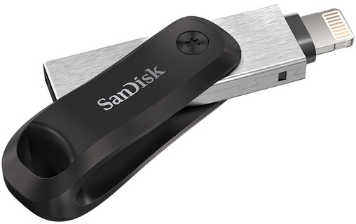 Clé Lightning et USB-A SanDisk iXpand 256 Go - Argent, Gris - USB 3.2