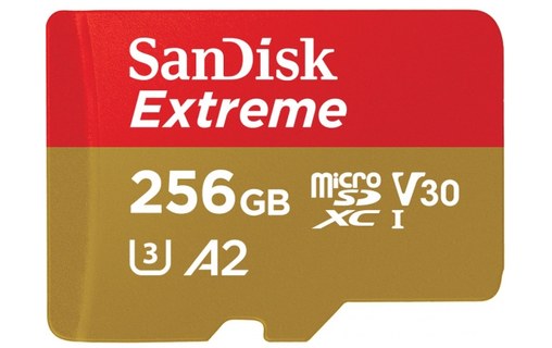 Sandisk 256GB Extreme microSDXC mémoire flash 256 Go Classe 10