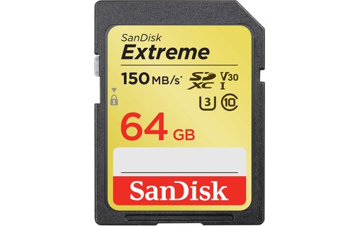 Sandisk Exrteme 64 GB mémoire flash 64 Go SDXC Classe 10 UHS-I
