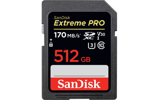 Sandisk Exrteme PRO 512 GB mémoire flash 512 Go SDXC Classe 10 UHS-I