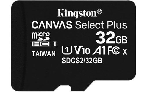 Kingston Technology Canvas Select Plus mémoire flash 32 Go MicroSDHC Classe 10 U