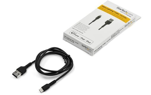 StarTech.com Câble Lightning vers USB renforcé de 1 m - Certifié Apple MFi - Noi