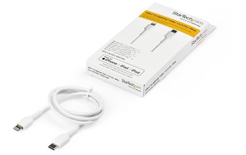 StarTech.com Câble Lightning vers USB-C de 1 m en blanc - Cértifié Apple MFi