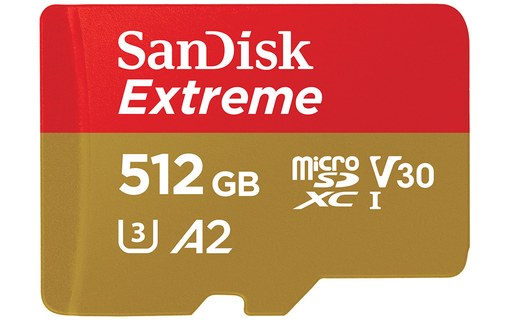 Sandisk Extreme mémoire flash 512 Go MicroSDXC Classe 10 UHS-I
