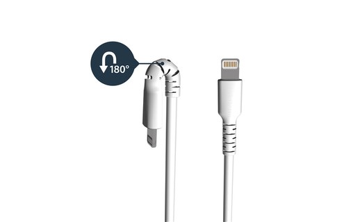 StarTech.com Câble Lightning vers USB renforcé de 2 m - Certifié Apple MFi - Bla