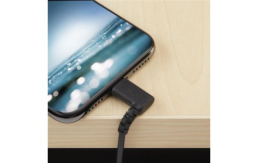 StarTech.com Câble Lightning vers USB coudé de 1 m - Certifié Apple MFi - Noir