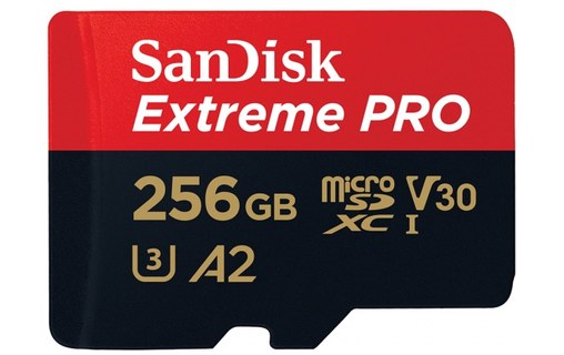 Sandisk 256GB Extreme Pro microSDXC mémoire flash 256 Go Classe 10