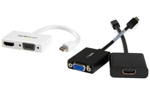 StarTech.com Adaptateur audio / vidéo de voyage - Convertisseur 2-en-1 Mini Disp