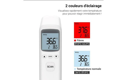 Thermomètre frontal infrarouge sans contact