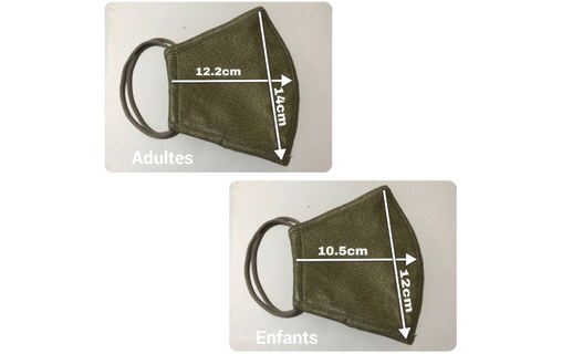 Masque de protection Enfant noir Kajsa lavable avec filtres FFP2 jetables