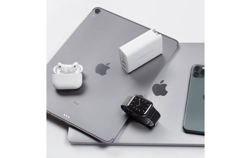 HyperJuice chargeur 100 W GaN 4 ports & câbles USB-C + 3x Lightning