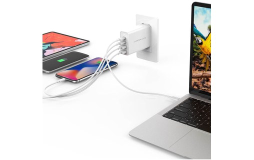 HyperJuice chargeur 100 W GaN 4 ports & câbles USB-C + 3x Lightning