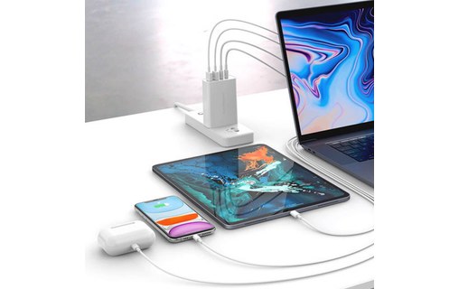 HyperJuice chargeur 100 W GaN 4 ports & câbles USB-C + 3x Lightning