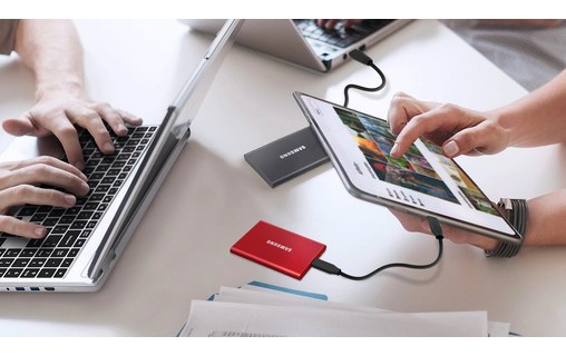 Samsung T7 2 To Gris Titane - SSD externe portable USB-C & USB-A