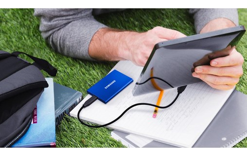 Samsung T7 2 To Gris Titane - SSD externe portable USB-C & USB-A