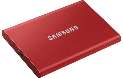 Samsung T7 500 Go Rouge - SSD externe portable USB-C & USB-A - Disque dur  externe - Samsung