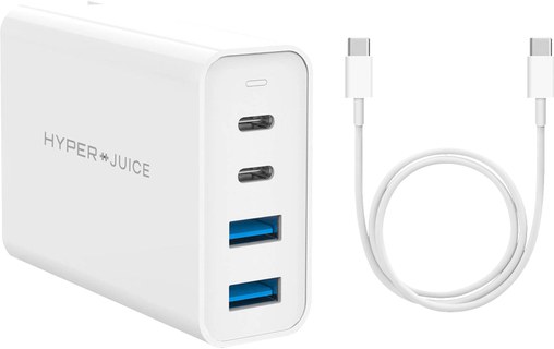 HyperJuice chargeur 100 W GaN 4 ports & câble USB-C vers USB-C