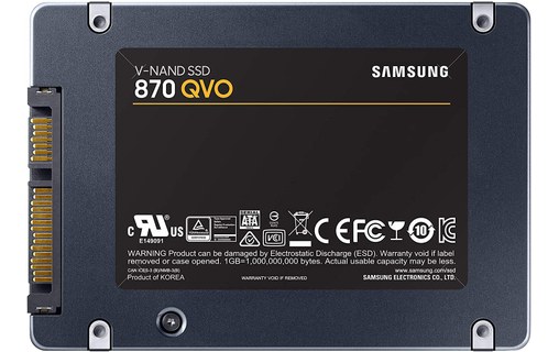 Samsung Disque SSD Série 870 QVO - 8 To 2,5" SATA III
