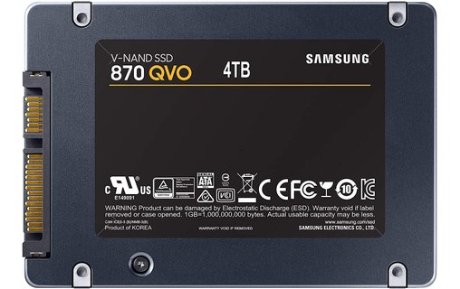 Samsung Disque SSD Série 870 QVO - 4 To 2,5" SATA III