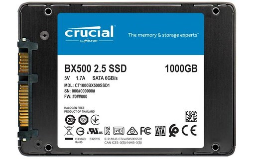 Crucial BX500 1 To - SSD 2,5" 3D NAND