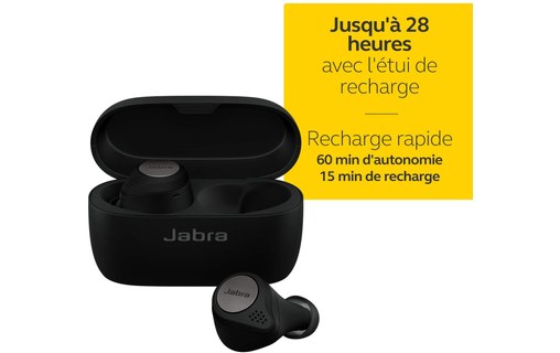 Jabra Elite Active 75t Titanium Black - Écouteurs sport Bluetooth True Wireless