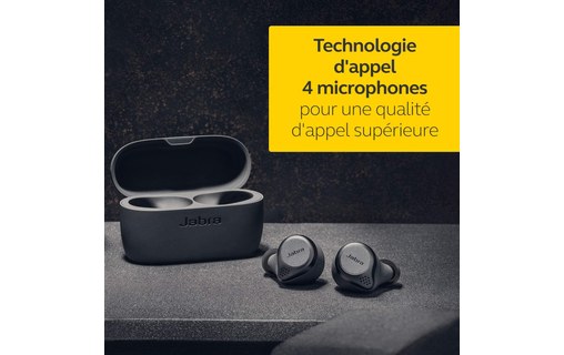 Jabra Elite Active 75t Titanium Black - Écouteurs sport Bluetooth True Wireless