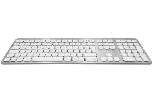 Macally WKEYHUBMB-FR - Clavier Mac USB AZERTY ultra fin avec 2 ports USB