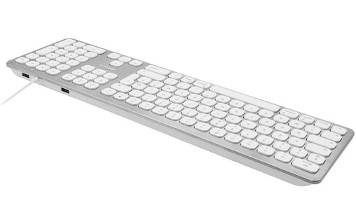 Macally WKEYHUBMB-FR - Clavier Mac USB AZERTY ultra fin avec 2 ports USB
