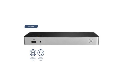 StarTech.com Station d'accueil USB-C pour PC portable double affichage 4K avec P