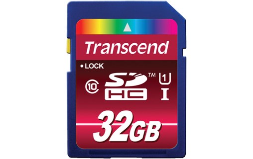Transcend 32GB SDHC CL 10 UHS-1 mémoire flash 32 Go Classe 10 MLC