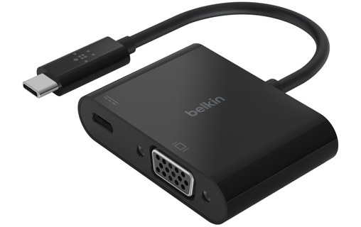 Belkin AVC001BTBK hub & concentrateur USB 3.2 Gen 1 (3.1 Gen 1) Type-C Noir
