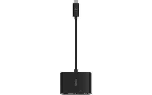 Belkin AVC001BTBK hub & concentrateur USB 3.2 Gen 1 (3.1 Gen 1) Type-C Noir
