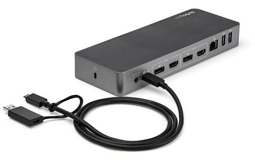 StarTech.com Station d'accueil USB Type-C/A à double affichage avec Power Delive