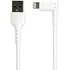 StarTech.com Câble Lightning vers USB coudé de 2 m - Certifié Apple MFi - Blanc