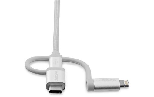 StarTech.com Câble USB multi connecteur de 2 m - Lightning, USB-C, Micro USB